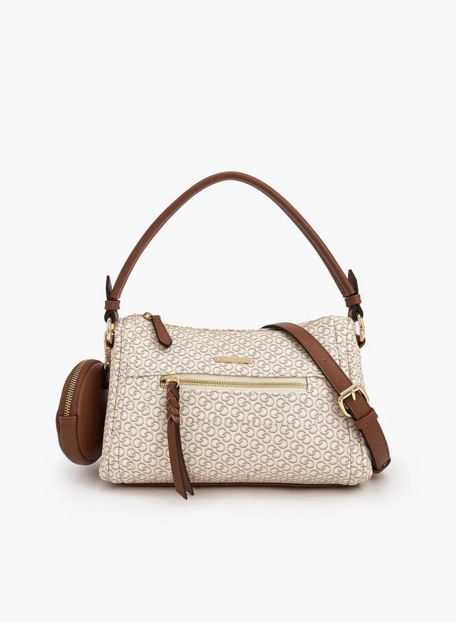 Celeste Textured Shoulder Bag With Pouch